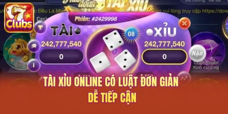 Tài xỉu online có luật đơn giản dễ tiếp cận